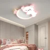L-mpada-do-teto-do-urso-de-pel-cia-kawaii-para-meninas-design-bonito-dos-desenhos-1 Luminária Sobrepor Infantil Urso Com Luz Led