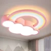 L-mpada-moderna-do-teto-dos-desenhos-animados-do-diodo-emissor-de-luz-Nuvem-e-Lustre Luminária Quarto Criança (Infantil), formato Nuvem