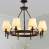 Led-lustre-de-ferro-forjado-pa-s-da-am-rica-quarto-cozinha-sala-estar-l-mpada-2 Lustre Ferro Forjado Design Americano | Comprar com Frete Grátis