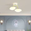 Lustre-Rainbow-Clouds-Teto-LED-Light-L-mpada-pingente-de-teto-para-meninas-Lustre-de-teto-2 Luminária Infantil Quarto de Bebê, Formato Nuvem e Arco-íris