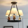 Lustre-para-crian-as-estampado-de-desenho-lumin-ria-de-tecido-estilo-americano-para-pendurar-em Lustre Infantil Estampado Tecido Estilo Americano