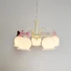 Lustres-LED-rosa-com-arco-para-quarto-de-crian-as-l-mpadas-de-vidro-franc-s-1 Lustres Rosa Com Arco Design Francês Romântico