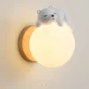Luz-de-parede-do-urso-lua-dos-desenhos-animados-para-o-quarto-Ilumina-o-de-cabeceira Luminária Infantil (Quarto Criança), Arandela Esfera Branca