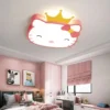 Luz-de-teto-conduzida-esperta-com-projeto-bonito-do-gatinho-e-do-gato-luz-home-da-1 Luminária Sobrepor Quarto De Crianças Formato Hello Kitty