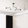 Luminária Sobrepor Moderna Sputnik Preto, Branco ou Dourado