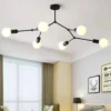 Luminária Sobrepor Moderna Sputnik Preto, Branco ou Dourado