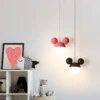 Luz-pingente-LED-dos-desenhos-animados-para-o-quarto-das-crian-as-Lovely-Boy-Eye-Care Pendente Infantil Desenho Disney Mickey