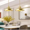 Luzes-pendentes-de-lat-o-americano-L-mpada-pendurada-para-cozinha-ilha-sala-de-jantar-restaurante Pendente 1/2 Esfera Latão Americano