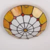 Moda-moderna-tiffany-lumin-ria-de-teto-europeu-colorido-desenho-vidro-l-mpada-do-teto-casa-1 Luminária Sobrepor Tiffany Vitral Europeu Colorido