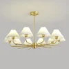 Modern-Led-Lustre-Teto-L-mpada-Sala-de-estar-Lumin-ria-Home-Decor-Quarto-Cozinha-Sala-2 Lustre Dourado Vintage Com Cúpula