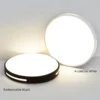 Luminária Plafon Redondo Alumínio Branco ou Preto
