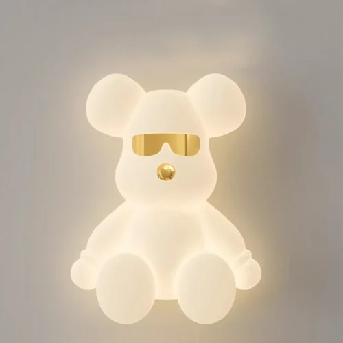 Luminária Sobrepor Urso Creme Branco