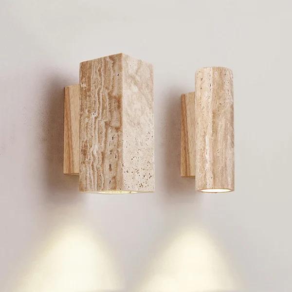 Natural-Amarelo-Pedra-Pra-a-L-mpadas-de-Parede-Modern-Wabi-Sabi-Home-Corredor-Escadaria-e
