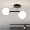 Nordic-Ball-LED-Teto-L-mpada-Ilumina-o-Interior-para-Quarto-Sala-de-Estar-Mesa-de Luminária Sobrepor Moderna Com Bola De Vidro Brancas