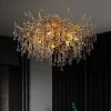 Nordic-Gold-Teto-Chandelier-Ilumina-o-LED-para-o-quarto-Grandes-lumin-rias-de-teto-Sala-2 Luminária Sobrepor Forma De Galho De árvore Com Gota Cristal K9