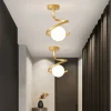 Luminária Moderna Espiral Com Bola Branca Leitosa