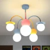 Nordic-crian-as-luz-do-candelabro-para-o-quarto-ber-rio-escola-decora-o-interior-bonito Luminária Sobrepor Colorida Para Quarto Infantil (Bebês), Bola Brancas