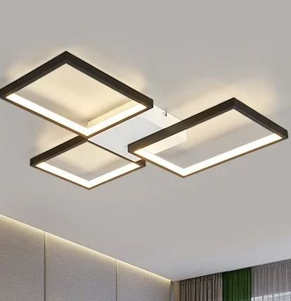 Os 10 Melhores Plafons 2024 - Guia Para Sua Casa Luminária Sobrepor Minimalista Quadrado Alumínio Vazado Com Luz De LED