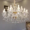 Ouro-lustre-de-cristal-sala-jantar-bo-mio-luz-de-cristal-para-sala-estar-foyer-quarto-1 Lustre Boêmio Cristal K9 Modelo Maria Teresa