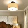 Pa-s-da-am-rica-ferro-forjado-lustre-de-teto-varanda-restaurante-moderno-e-minimalista-led-1 Luminária Sobrepor Design Americano De Ferro Forjado