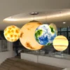 Planeta-moderno-luzes-do-candelabro-estrela-c-u-planeta-lua-acr-lico-pingente-l-mpada-arte Luminária Pendente Infantil Planetas