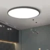Rodada-LED-L-mpadas-de-teto-para-Home-Decor-Lumin-rias-Sala-de-estar-Quarto-Banheiro-1 Luminária Plafon Redonda Simples Clean Luz LED
