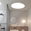 Rodada-LED-L-mpadas-de-teto-para-Home-Decor-Lumin-rias-Sala-de-estar-Quarto-Banheiro-2 Luminária Plafon Redonda Simples Clean Luz LED