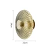 S575f4080488643a7a0637aed53af40a2R Arandela Moderna Redonda Vidro Ondulado