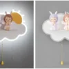 S771221c7735a40c6ad1b97e7557b72ea6 Luminária Infantil (Quarto Criança), Arandela Nuvem Com Sol