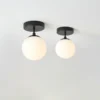 Sa97bcd6ab15e45128cdfd63c120ada4eh Luminária Sobrepor Moderna Bola Vidro Branca