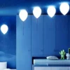 Vidro-branco-Lustre-de-bal-o-Quarto-infantil-Luzes-de-teto-Jantar-Sala-de-estar-Decora-2 Pendente Infantil Vidro Branco Balão Quarto Bebês