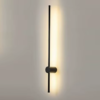 arandela minimalista tubular linear aluminio preto com luz de led marca miresa Arandela Minimalista Barra Alumínio e LED