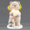 escultura-luminaria-chao-estatua-urso-coracao-iluminado-marca-miresa Luminária Infantil Estátua Urso