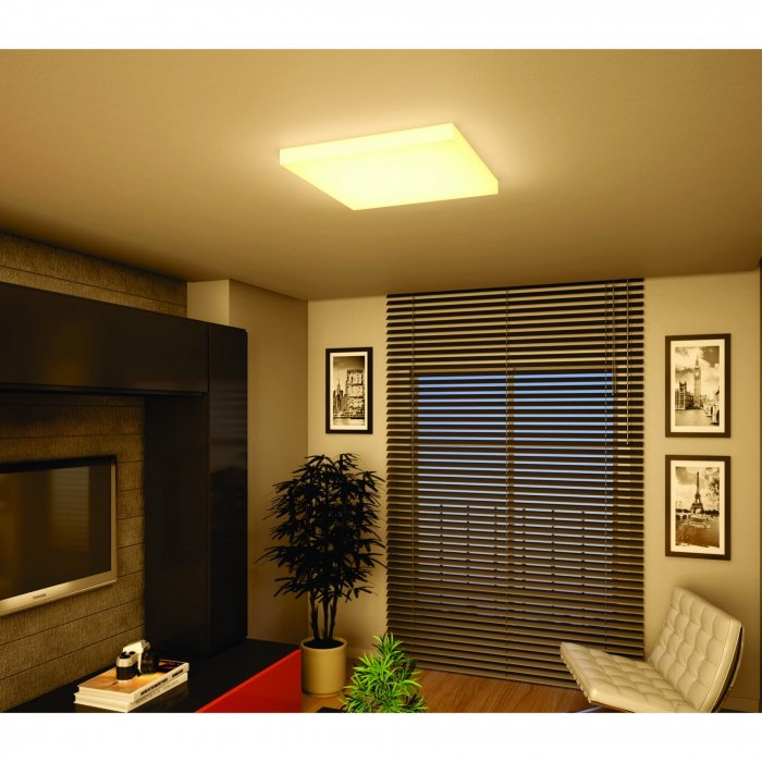 luminária de sobrepor plafon quadrado de acrilico para quarto