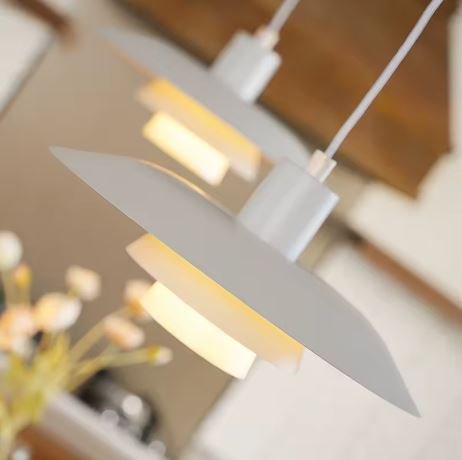 pendente disco 3 tres camadas aluminio branco marca miresa