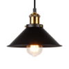 pendente industrial chapeu com detalhe dourado marca miresa Pendente Industrial Chapéu Preto e Detalhes Dourados