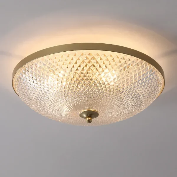 Americano-Copper-Art-L-mpada-De-Vidro-Luz-De-Teto-Lumin-ria-Casa-Loft-Sala-De Luminária Sobrepor Americano Cobre e Vidro Crack Art Modelo 2024/2025