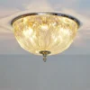 Americano-Tudo-Cobre-L-mpada-Do-Teto-Luxo-L-mpada-Redonda-Varanda-Cl-ssica-Simples-Luz Luminária Vidro Sobrepor Design Francês Modelo 2024/2025 Miresa