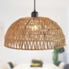 Pendente Rustico Estilo Japonês Corda de Cânhamo, uma opção de pendente rustico estilo, vendida pela Miresa, loja-de-luminárias-São-Paulo.