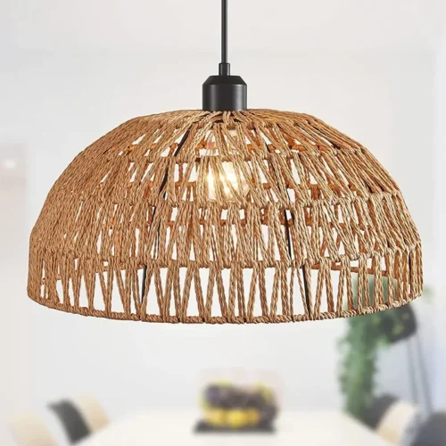 Pendente Rustico Estilo Japonês Corda de Cânhamo | Entrega em Todo Brasil