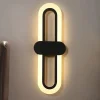 LED-Oval-Acr-lico-Corredor-L-mpada-Luz-de-parede-Decora-o-Home-Background-Quarto-Corredor Arandela Moderna Oval Acrílico