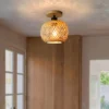 LED-bambu-tecido-l-mpada-do-teto-luz-de-teto-retro-lumin-rias-decorativas-para-corredor-3 Luminária Sobrepor Bambu Astesanal Modelo 2024/2025 | Entrega em Todo Brasil