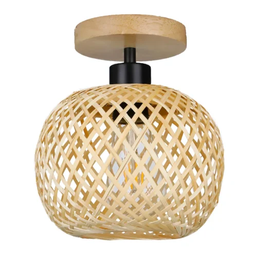 LED-bambu-tecido-l-mpada-do-teto-luz-de-teto-retro-lumin-rias-decorativas-para-corredor Luminária Sobrepor Bambu Astesanal Modelo 2024/2025 | Entrega em Todo Brasil