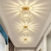 Lustre-de-cristal-para-corredor-e-corredor-l-mpada-do-teto-lumin-rias-montagem-embutida-design-1 Luminária Sobrepor Luxo Preto ou Dourado Cristal K9 2024/2025