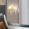 Luxo-Ouro-Vidro-LED-Teto-Lustres-Cristal-Pendurado-L-mpadas-Pingente-Home-Decor-Sala-de-jantar-2 Lustre Dourado Design Folhagem Árvore