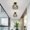 Luz-de-teto-LED-de-cristal-para-corredor-estilo-n-rdico-lustre-pequeno-criativo-l-mpadas-1 Luminária Sobrepor Cristal K9 Alumínio Design 2024/2025