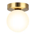 Luminária Sobrepor Bola Vidro Branco Fosca Modelo 2024/2025 Miresa