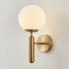 Luminária Parede Moderno Bola Vidro — luminária de vidro moderno parede bola da Miresa, loja-de-luminárias-São-Paulo.