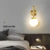 Luminária Parede Moderno Bola Vidro