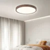 Modern-LED-Wood-Grain-L-mpada-do-teto-Circular-ultrafinos-madeira-de-nogueira-Quarto-Sala-de-2 Luminária Sobrepor Redonda Minimalista Modelo 2024/2025